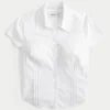 Camisa de manga curta em popeline