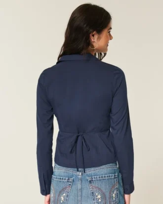 Camisa de popeline com botões