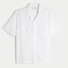 Camisa descontraída de manga curta com botões