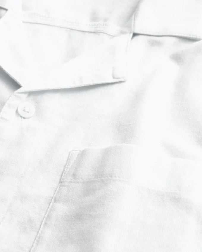 Camisa descontraída de manga curta com botões