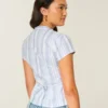 Camisa Henley de manga curta com decote em V