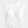 Camisa Henley de manga curta com decote em V
