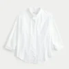 Camisa oversized em mistura de linho