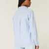 Camisa oversized em mistura de linho
