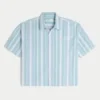Camisa Oxford de manga curta super larga Camisa Oxford de manga curta super larga