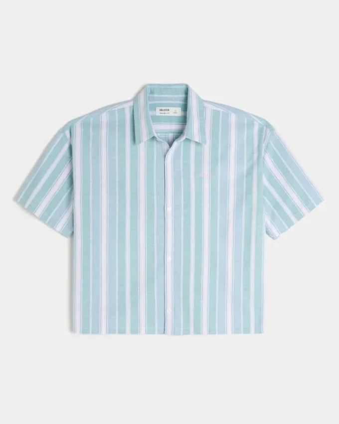 Camisa Oxford de manga curta super larga Camisa Oxford de manga curta super larga
