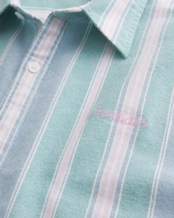 Camisa Oxford de manga curta super larga Camisa Oxford de manga curta super larga