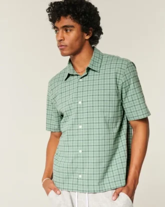 Camisa quadrada de manga curta