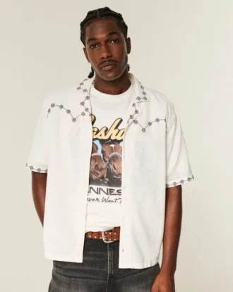 Camisa western de manga curta