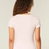 Camiseta com decote redondo