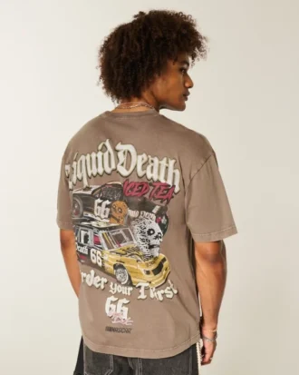 Camiseta com estampa Boxy NASCAR Liquid Death