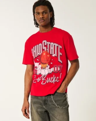 Camiseta com estampa Boxy Ohio State Buckeyes