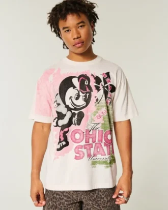 Camiseta com estampa Boxy Ohio State Buckeyes