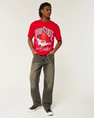 Camiseta com estampa Boxy Ohio State Buckeyes