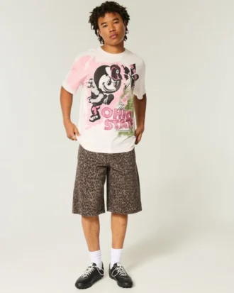 Camiseta com estampa Boxy Ohio State Buckeyes