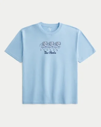 Camiseta com estampa da Universidade da Carolina do Norte em Chapel Hill Tar Heels