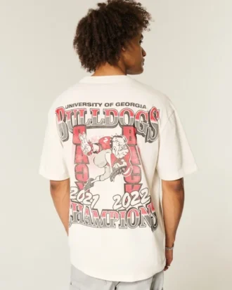 Camiseta com estampa da Universidade da Geórgia Bulldogs