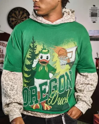 Camiseta com estampa da Universidade de Oregon Ducks