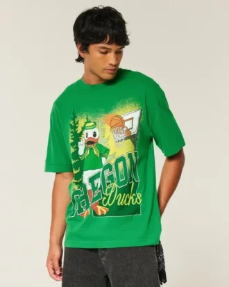 Camiseta com estampa da Universidade de Oregon Ducks