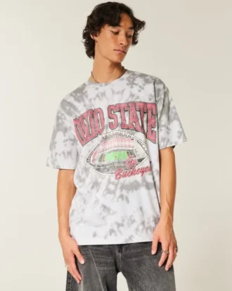 Camiseta com estampa da Universidade Estadual de Ohio Buckeyes