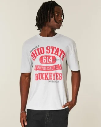 Camiseta com estampa da Universidade Estadual de Ohio Buckeyes