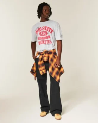 Camiseta com estampa da Universidade Estadual de Ohio Buckeyes