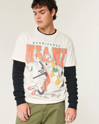 Camiseta com estampa descontraída do Disney Miami Hurricanes