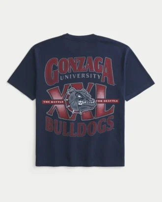 Camiseta com estampa quadrada da Gonzaga University Bulldogs
