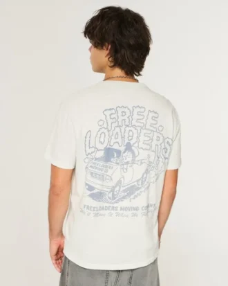 Camiseta com estampa Relaxed Freeloaders Moving Company