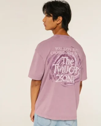 Camiseta com estampa The Twilight Zone em algodão boxy