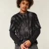 Camiseta de algodão tie-dye pesada e quadrada