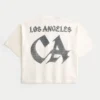 Camiseta de futebol com estampa de Los Angeles, pesada e folgada