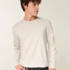Camiseta de manga comprida em algodão
