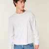 Camiseta de manga comprida em algodão