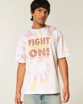 Camiseta gráfica boxy da Universidade do Sul da Califórnia Trojans
