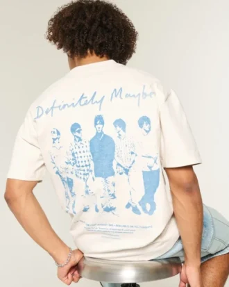 Camiseta gráfica Oasis pesada e quadrada