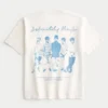 Camiseta gráfica Oasis pesada e quadrada