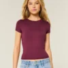 Camiseta infantil com costura sem costura e tecido elástico macio