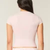 Camiseta infantil com costura sem costura e tecido elástico macio