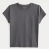 Camiseta infantil com costura sem costura e tecido elástico macio