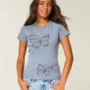 Camiseta infantil com estampa de borboleta London