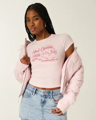 Camiseta infantil com estampa Hot Cocoa