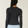 Camiseta infantil de manga comprida em tecido sem costuras