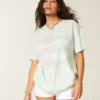 Camiseta oversized com estampa de peixe