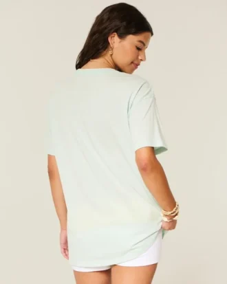 Camiseta oversized com estampa de peixe