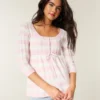 Camisola babydoll com malha trançada