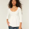 Camisola babydoll com malha trançada
