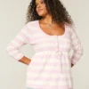 Camisola babydoll com malha trançada