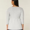 Camisola babydoll com malha trançada