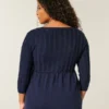 Camisola babydoll com malha trançada
